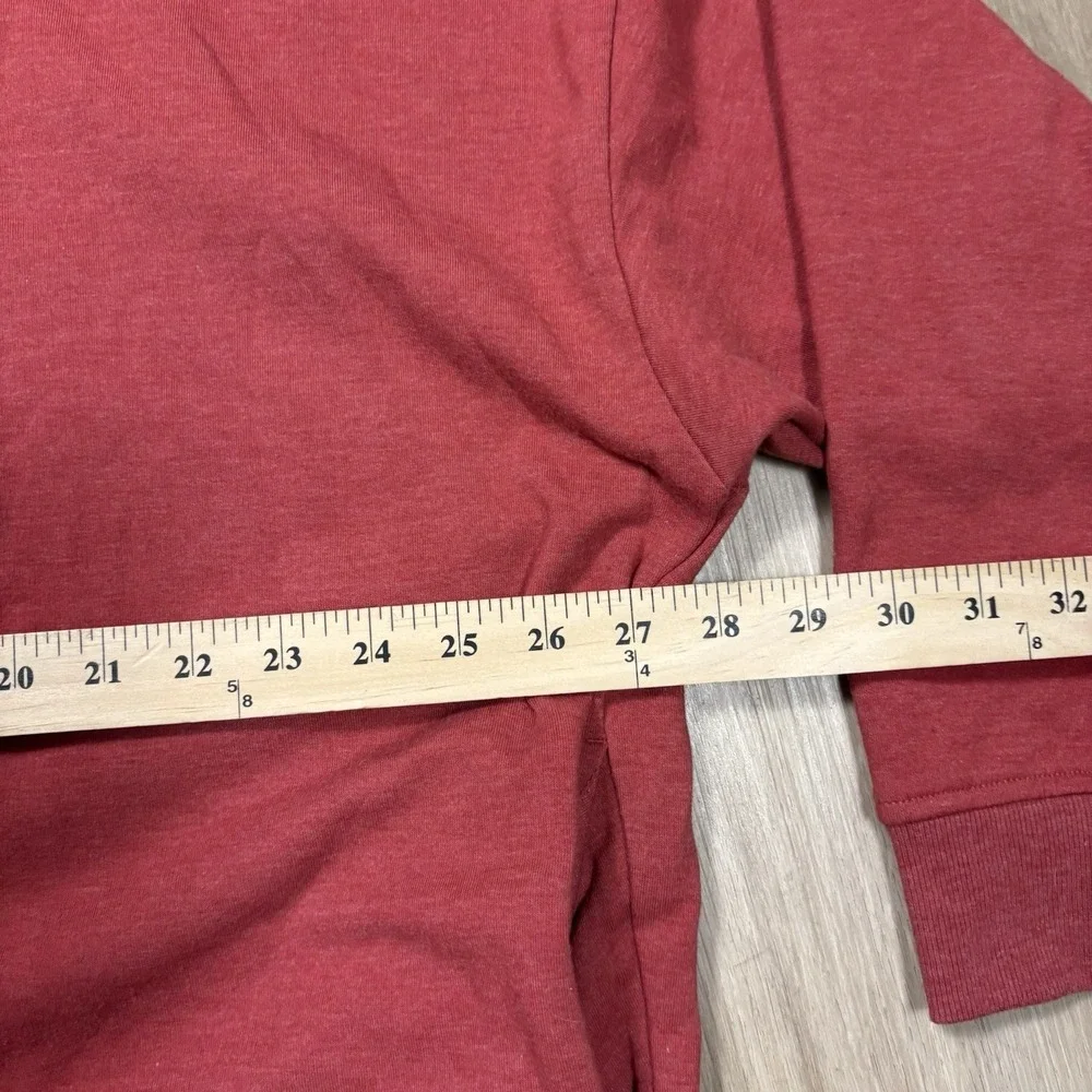 Eddie Bauer Women Red Pink Turtleneck Sweater XL Slouchy‎ Relaxed Pockets Soft